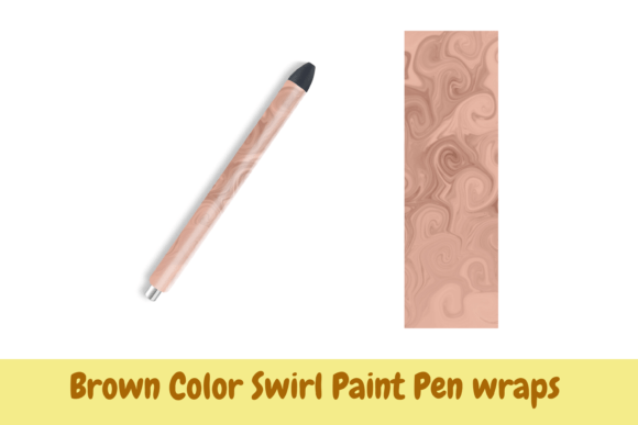 Adding Artistic Energy with Brown Swirl Color Paint Pen Wrap PNG