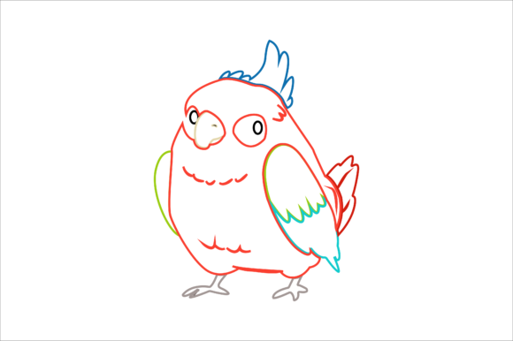Animal Bird Cartoon Color Line: A Designer's Playful Asset