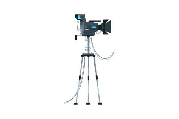 Camera Semi Flat Color Illustration: A Modern Design Asset