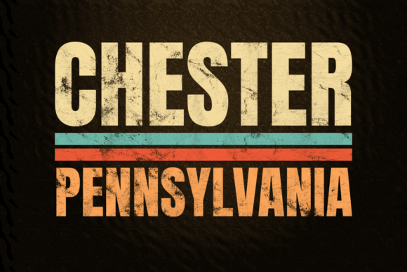 Chester Pennsylvania Retro Color: A Vintage Design Asset