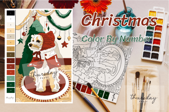 Christmas Color by Number: A Festive Design Asset for Stress-Free Creativity