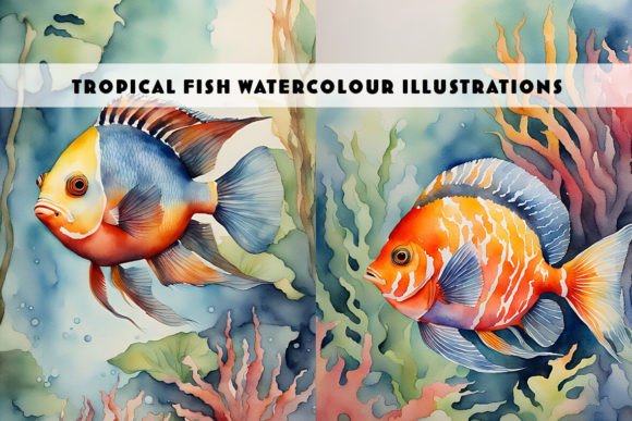 Creative Uses for the Orange and Blue Fish Watercolour Duo