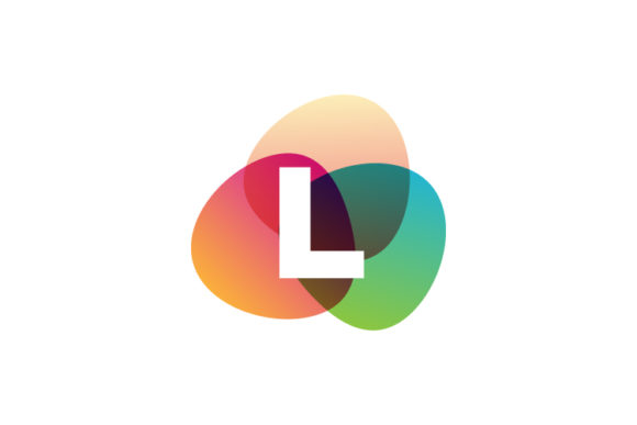 Designing With the Letter L Retro Color Logo Template Vector