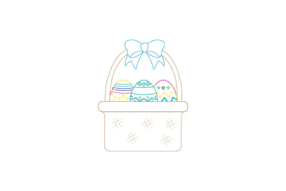 Easter Egg Basket Color Line: A Fresh Take on Festive Typography