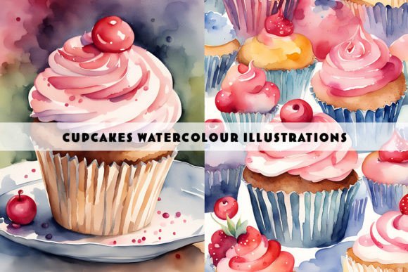 Exploring the Cupcakes Watercolour Duo Design Set