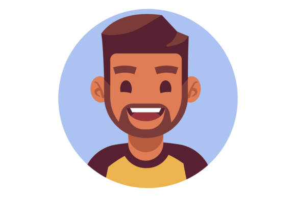 Hispanic Man Web Picture: A Round Color Avatar Guide