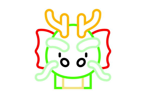 Infuse Festive Energy with the Chinese New Year Icon Dragon Line Color