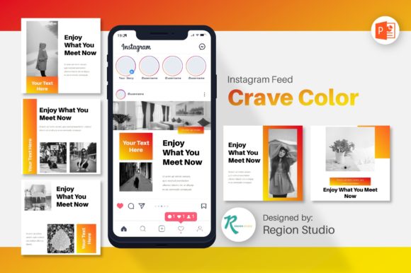 Instagram Feed - Crave Color: A Template for Vibrant Branding