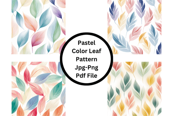 Pastel Color Leaf Pattern: Where Nature Meets Digital Serenity