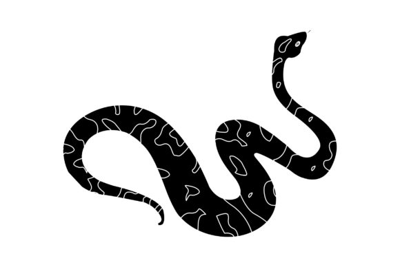 Snake Vector Design Solid Color: Versatile Graphics