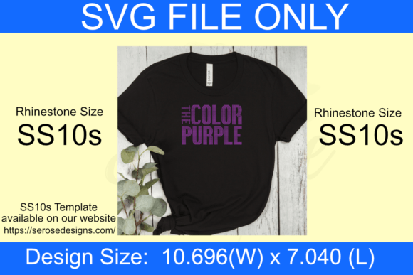 Sparkling Design: The Color Purple Rhinestone Template