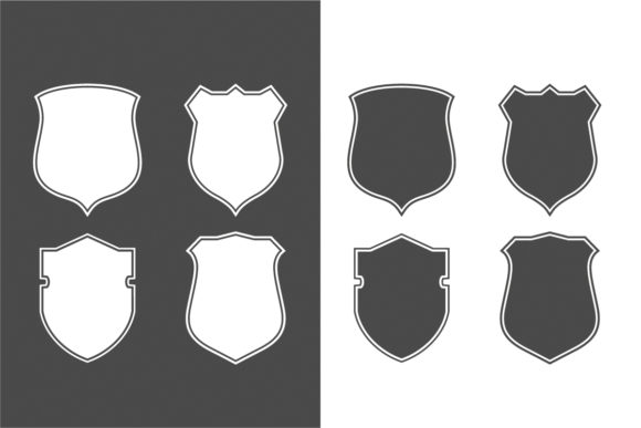 Vector Four Color Shield Set: Your Go-To for Bold Branding